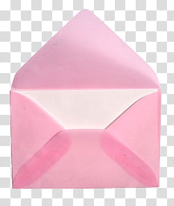 Aesthetic, pink envelope opened transparent background PNG clipart