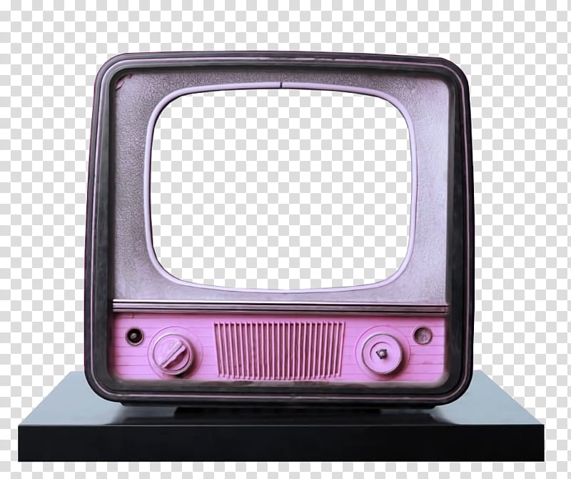 pink CRT TV transparent background PNG clipart
