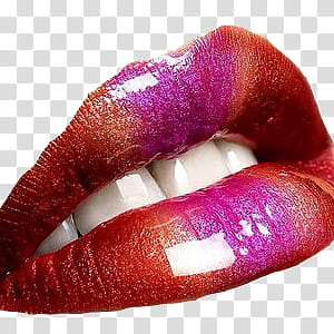 Labios, woman's red and purple lips transparent background PNG clipart