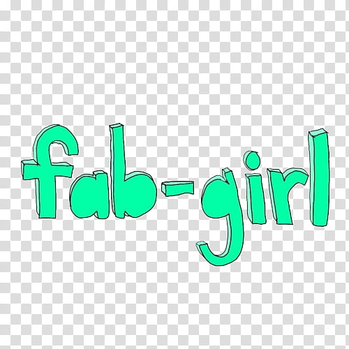 More s, green Fab-Girl text transparent background PNG clipart