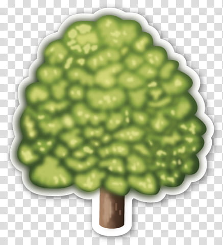 EMOJI STICKER , green leafed tree icon transparent background PNG clipart