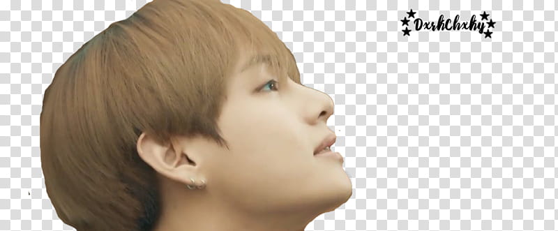 BTS V LOVE YOURSELF, brown-haired man looking upward transparent background PNG clipart