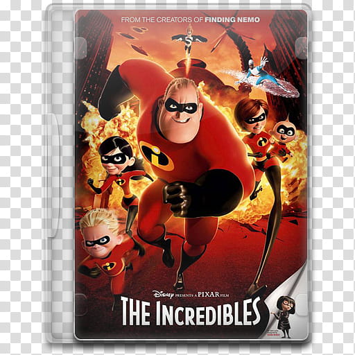 Movie Icon , The Incredibles, The Incredibles DVD case transparent background PNG clipart