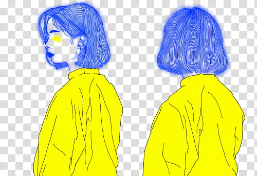 Yellow , woman in yellow top illustration transparent background PNG clipart