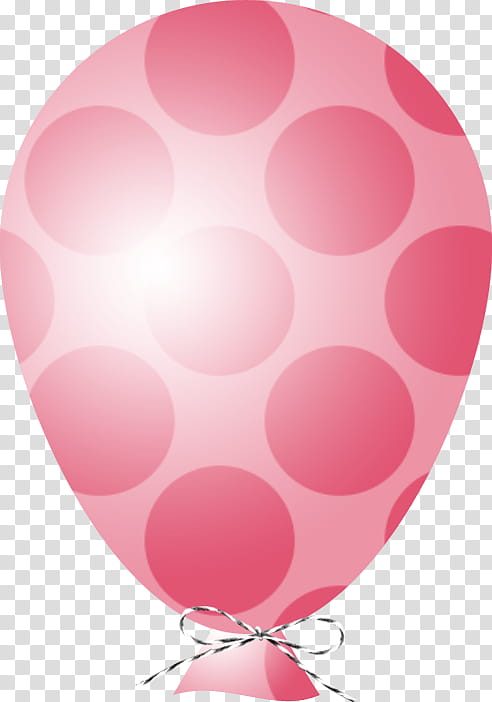 Hot Air Balloon, Sphere, Heart, M095, Pink, Magenta, Party Supply, Polka Dot transparent background PNG clipart