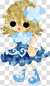 The icons of cute girls in cute dress, himawari-girl- transparent background PNG clipart