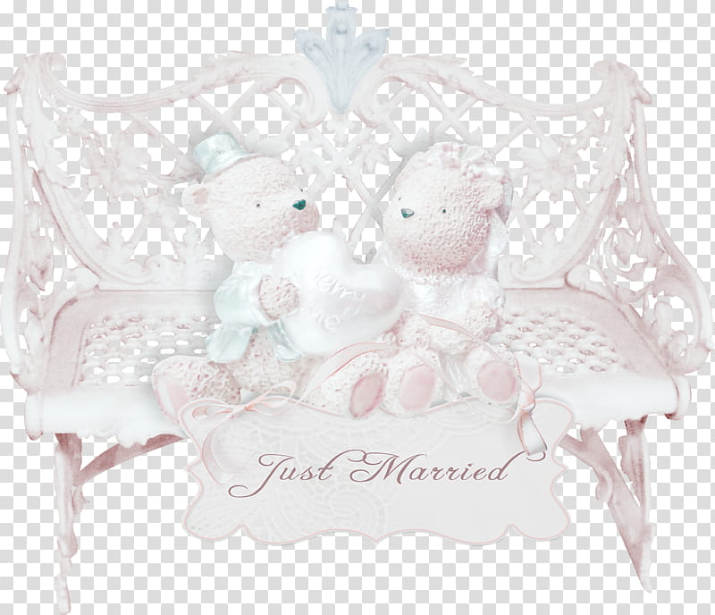 two white bears sitting on white sofa chair transparent background PNG clipart