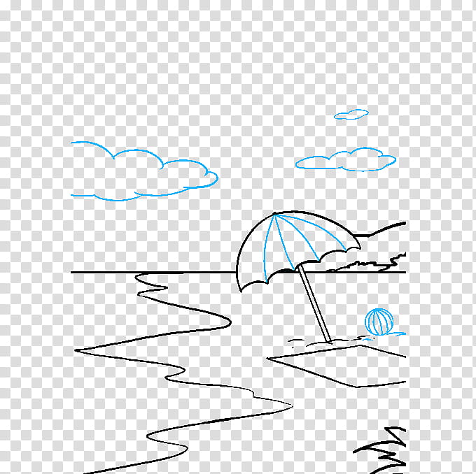 Cartoon Nature, Drawing, Beach, Tutorial, Wind Wave, Cartoon, Pen, Sea transparent background PNG clipart