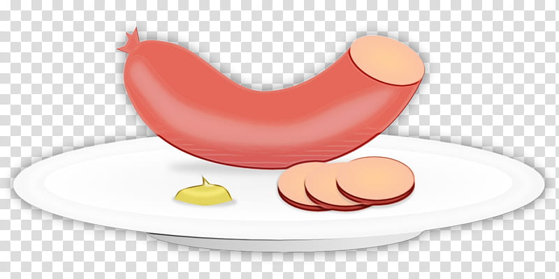 sausage vienna sausage food frankfurter würstchen cervelat, Watercolor, Paint, Wet Ink, Bratwurst, Lip, Falukorv, Bologna Sausage transparent background PNG clipart