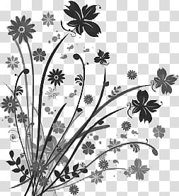 brushes, gray flower transparent background PNG clipart