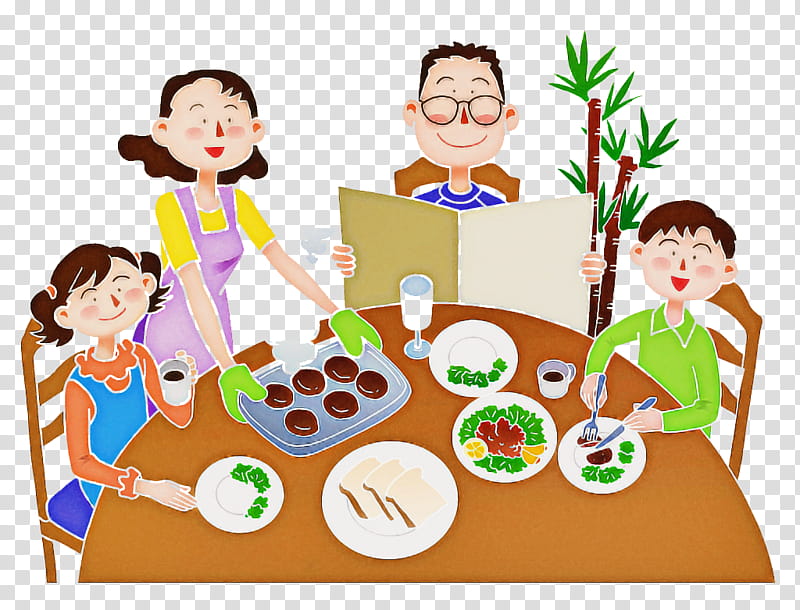 meal food group sharing cartoon play, Eating, Bake Sale, Child, Dinner, Breakfast, Vegetarian Food, Kids Meal transparent background PNG clipart