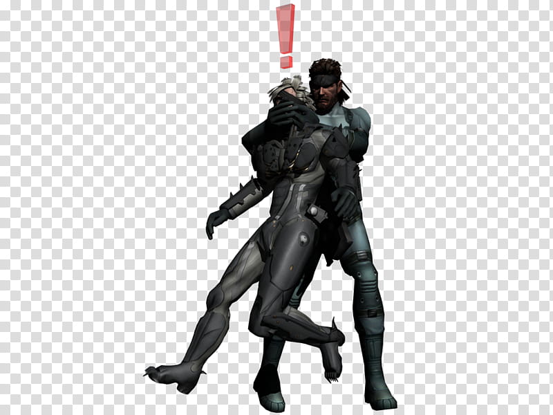 STEALTH SNAKE vs Slashing Raiden, male character in black costume transparent background PNG clipart