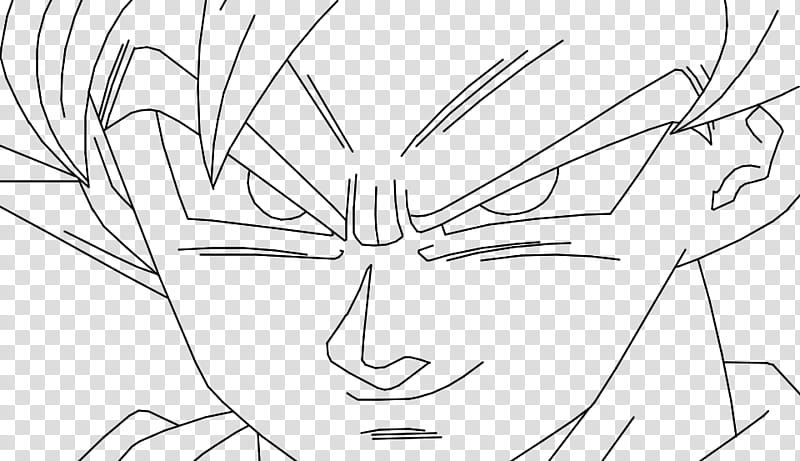 Free download | Ssj Son Goku Lineart transparent background PNG clipart |  HiClipart