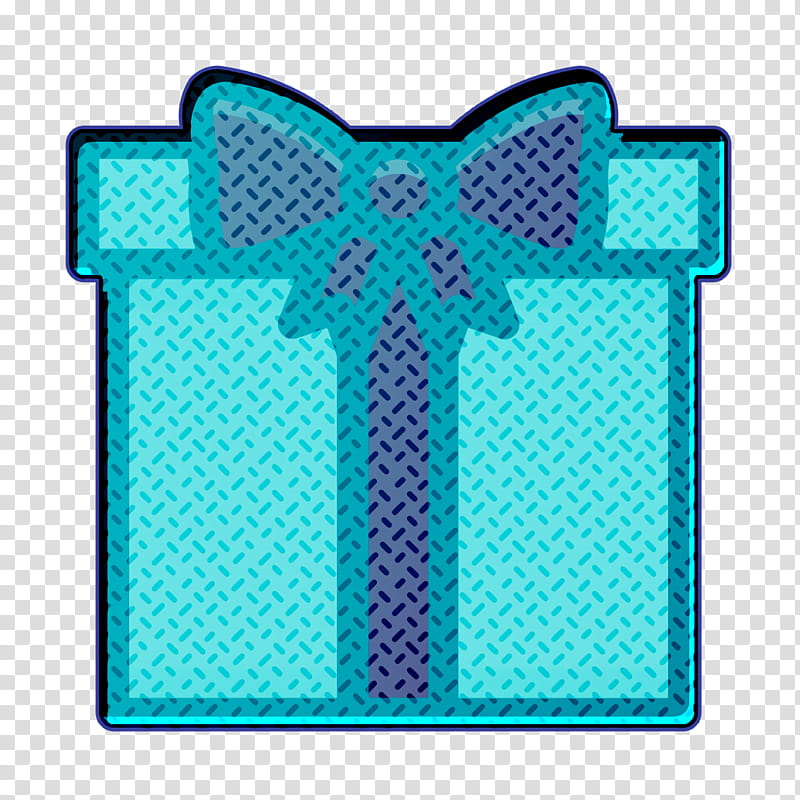 birthday icon box icon christmas icon, Gift Icon, Present Icon, Aqua, Turquoise, Green, Teal, Symbol transparent background PNG clipart