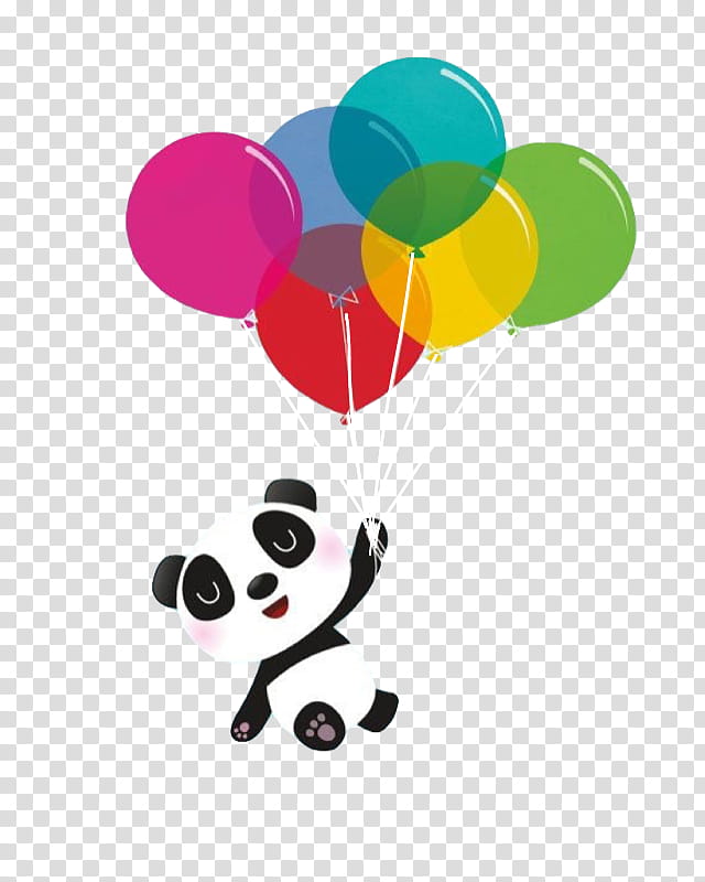 Birthday Party, Giant Panda, Balloon, Bear, Birthday
, Red Panda, Drawing, Gift transparent background PNG clipart