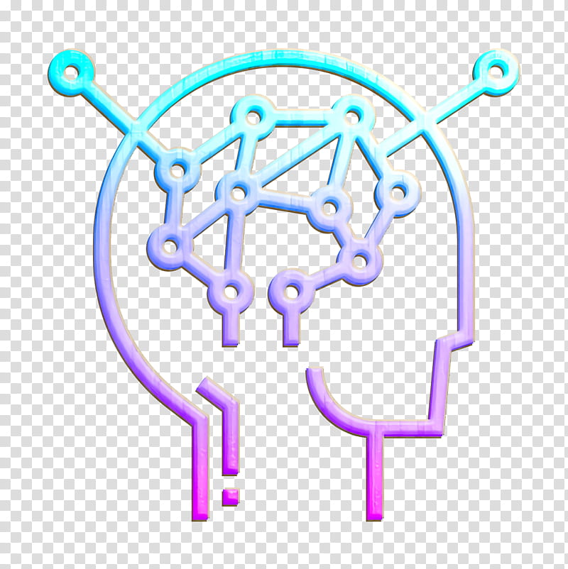 Head icon Learning icon Artificial Intelligence icon, Line transparent background PNG clipart