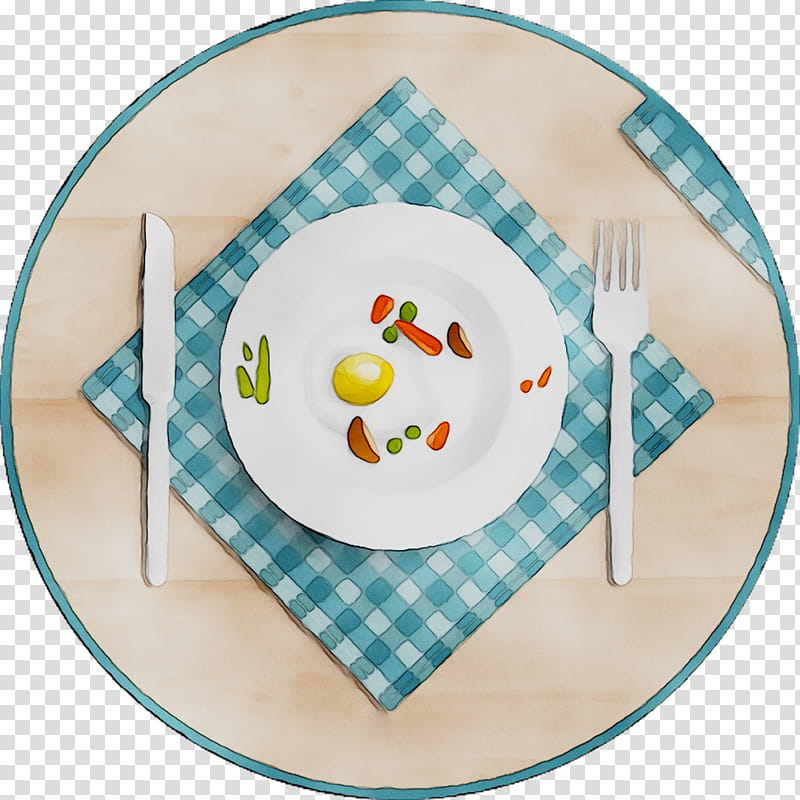 Turquoise Dishware, Plate, Tableware, Circle, Dinnerware Set, Serveware, Textile, Tartan transparent background PNG clipart