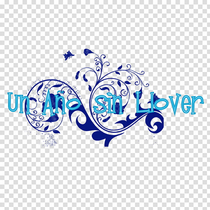 Un Ano Sin Llover, blue text transparent background PNG clipart