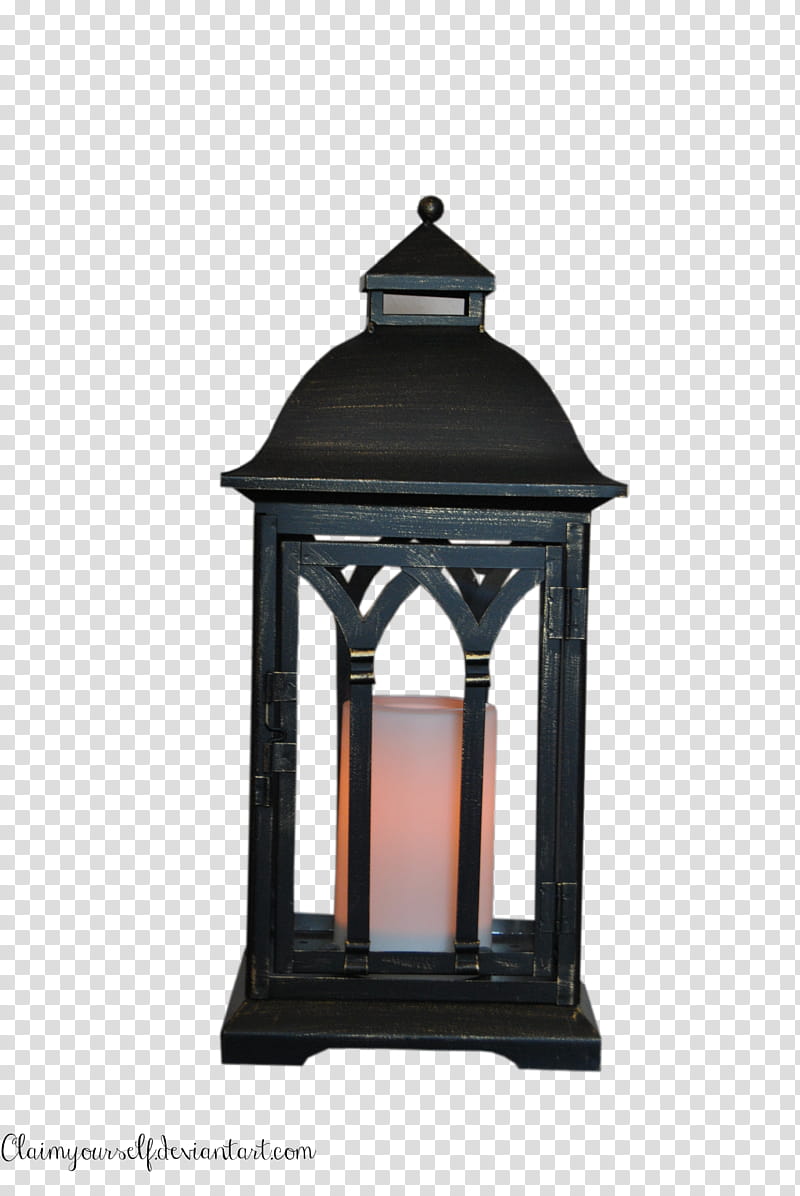 Lantern PRECUT, black metal candle case transparent background PNG clipart