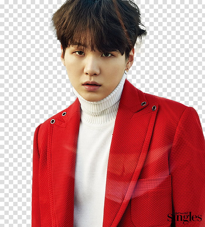 BTS, man in red jacket transparent background PNG clipart