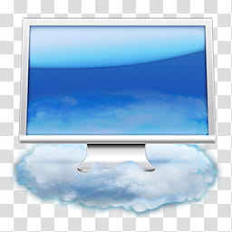 Heaven Hell, white and blue flat screen TV transparent background PNG clipart