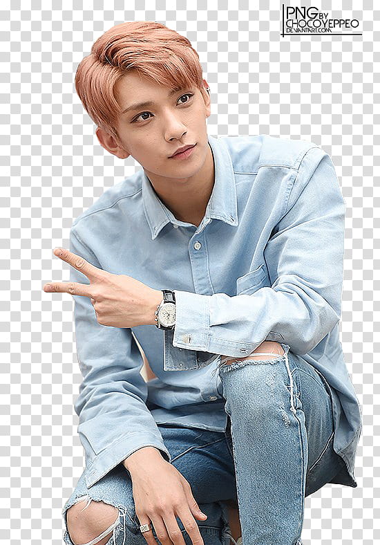 Joshua Render Seventeen Hong Jisoo, baby's blue and white carrier transparent background PNG clipart