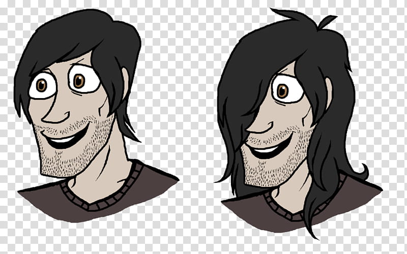 RP Drawings, Older Dylan (short and long hair) transparent background PNG clipart