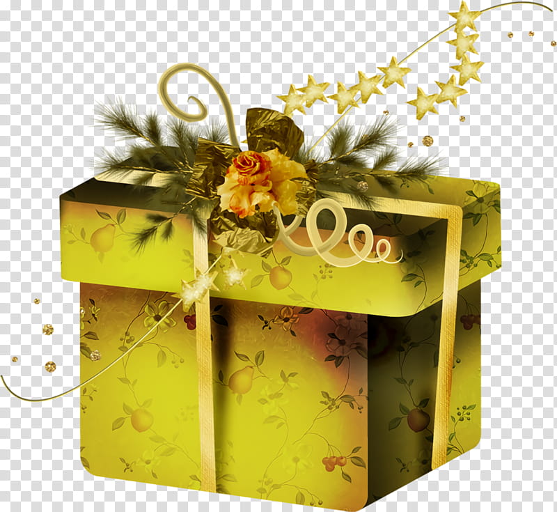 Christmas Gift New Year Gift Gift, Yellow, Present, Gift Wrapping, Box transparent background PNG clipart