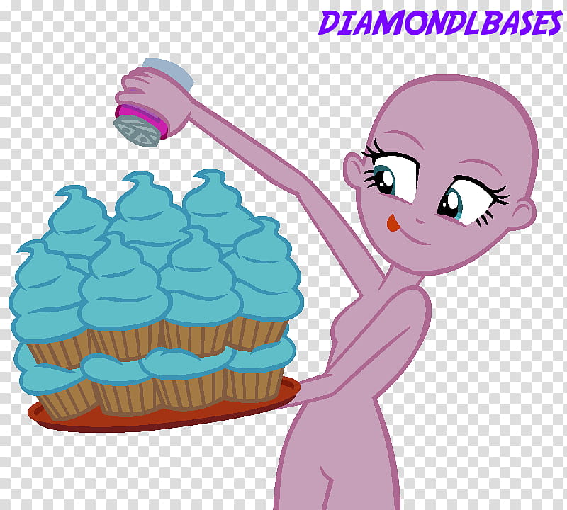 MLPEG Base, woman holding tray of cupcakes illustration transparent background PNG clipart