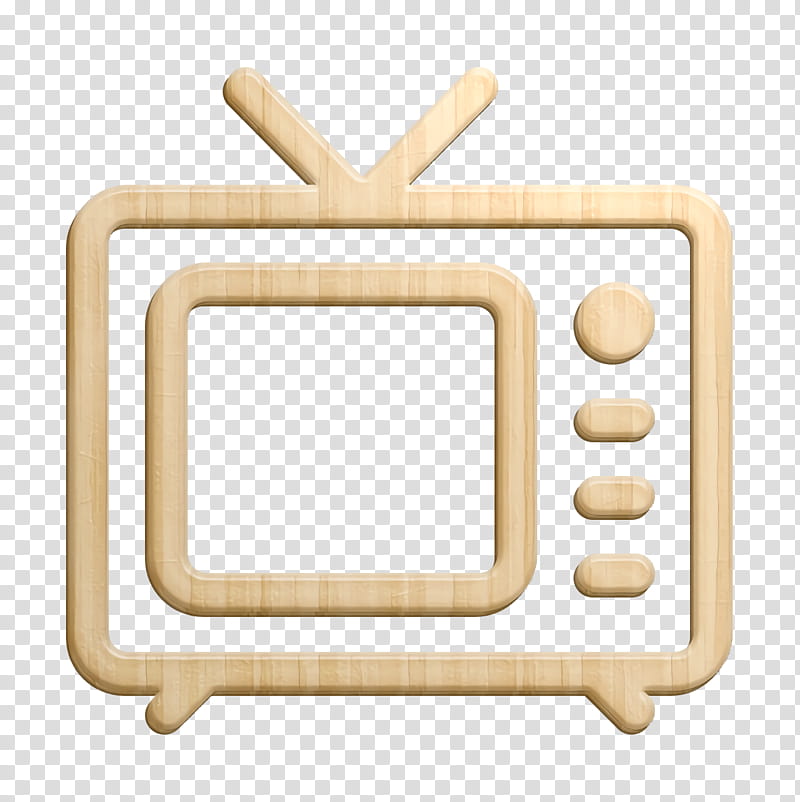 Tv icon Marketing & Growth icon, Marketing Growth Icon, Square, Frame, Television, Rectangle, Beige transparent background PNG clipart