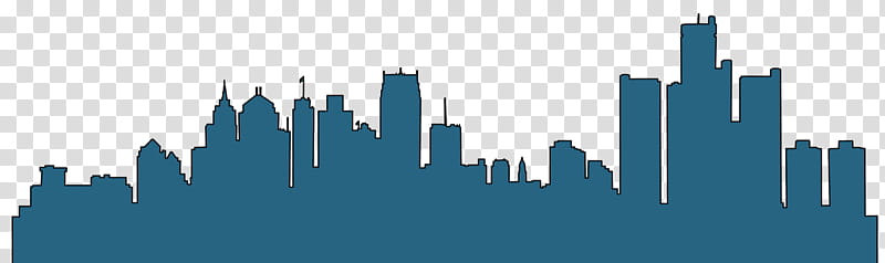 City Skyline Silhouette, Detroit, United States Of America, Metropolis, Daytime, Skyscraper transparent background PNG clipart