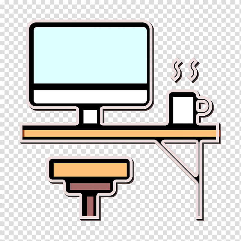 Workday icon Office icon Chair icon, Computer Monitor Accessory, Computer Desk, Line, Technology, Output Device, Furniture transparent background PNG clipart
