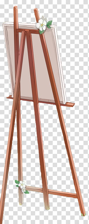 Painting , brown and white easel illustration transparent background PNG clipart