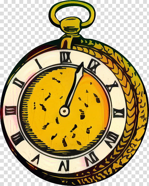 Cartoon Clock, Yellow, Alarm Clock, Watch transparent background PNG clipart