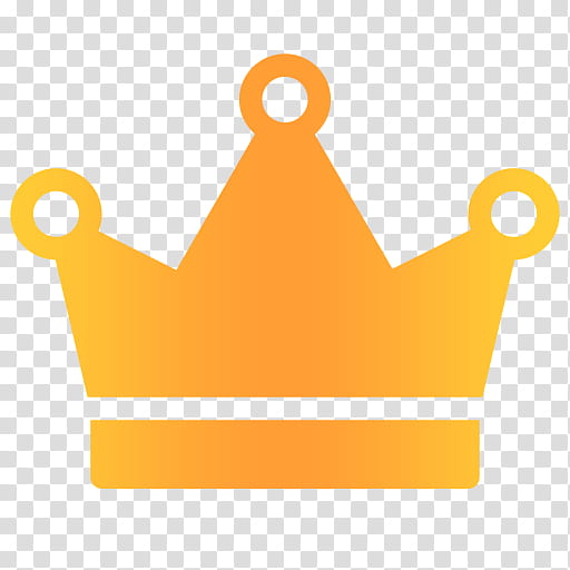 Crown Icon, Cartoon, Icon Design, Like Button, Yellow, Orange, Line, Material transparent background PNG clipart