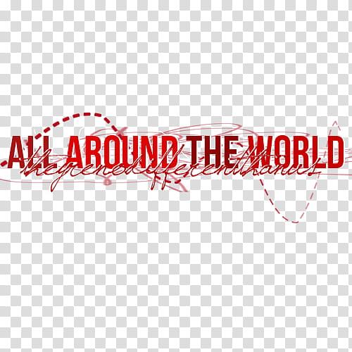 Textos Justin Bieber y Katy Perry, All Aroud the World logo transparent background PNG clipart