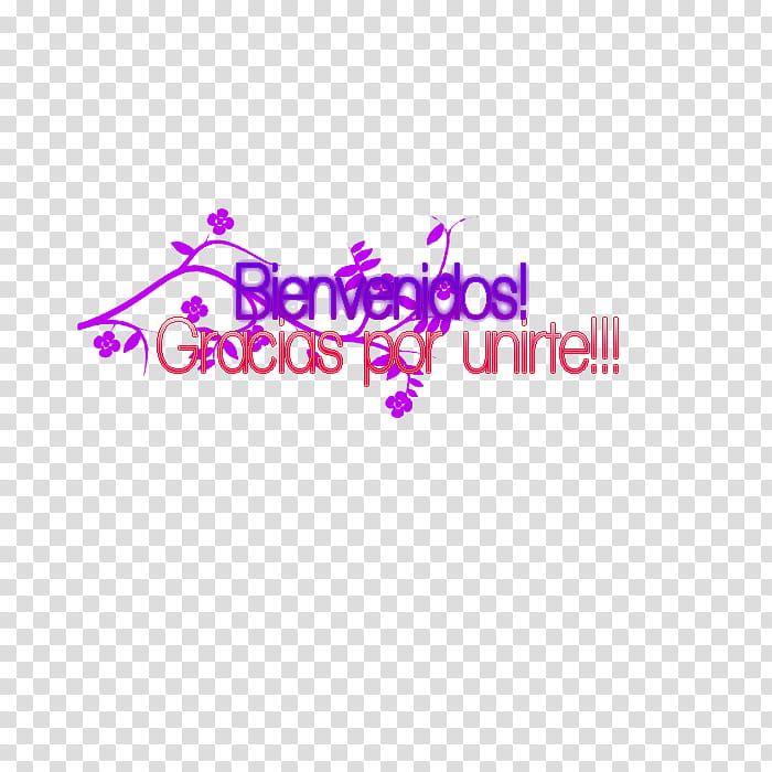 Text Bienvenido gracias por unirte transparent background PNG clipart