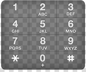 pallium  for iphone GS, black and white numpad illustration transparent background PNG clipart