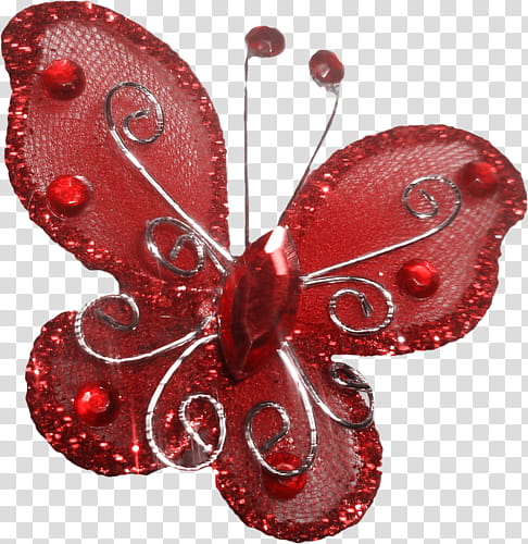 red decorative butterfly illustration transparent background PNG clipart