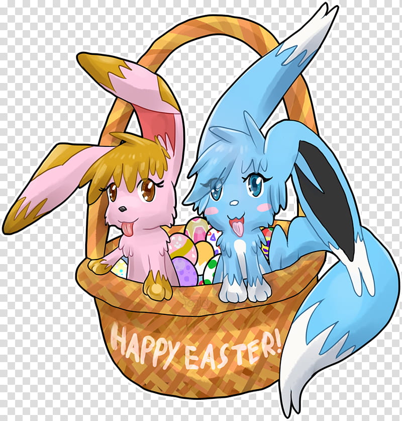 Happy Easter! : Cute Fluffy Easter Basket transparent background PNG clipart