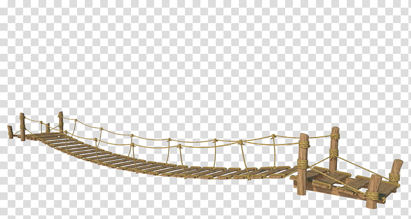 Rope Bridge, brown wooden hanging bridge transparent background PNG clipart