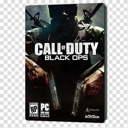 PC Games Dock Icons , Call Of Duty Black Ops, Call of Duty Black Ops PC DVD ROM cover screenshot transparent background PNG clipart
