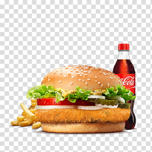Junk Food, Hamburger, Whopper, Veggie Burger, Chicken Nugget, Cheeseburger, Burger King, Big King transparent background PNG clipart