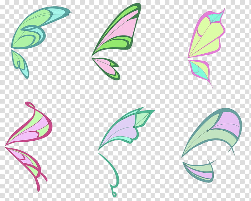 Winx Club Sophix Wing Base , assorted-color wings transparent background PNG clipart
