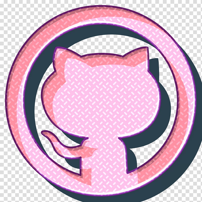 Github icon Logotypes icon, Pink, Circle, Emblem, Symbol transparent background PNG clipart