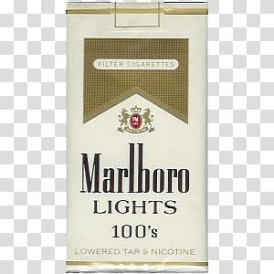 O, Marlboro Lights 's cigarette transparent background PNG clipart