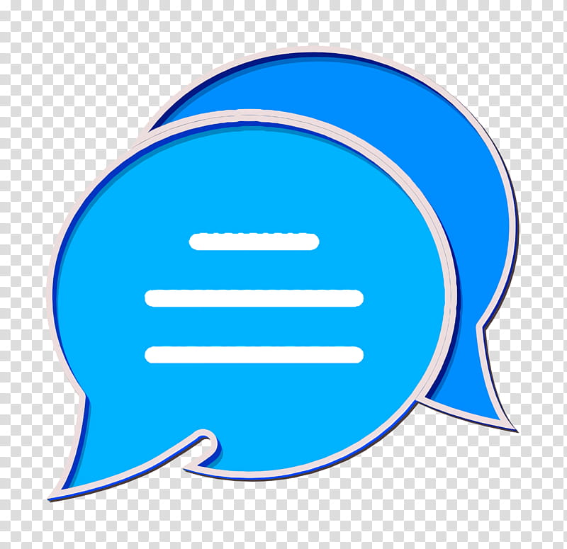 Dialogue Assets icon Comment icon Chat icon, Line, Electric Blue, Smile, Circle transparent background PNG clipart