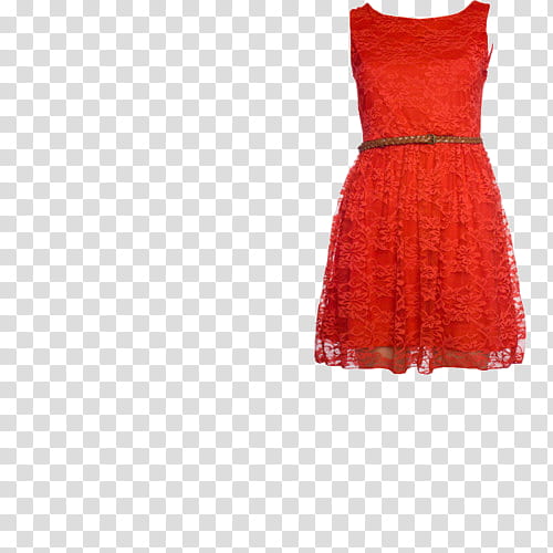 Clothes, red sleeveless lace dress transparent background PNG clipart