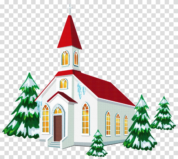 Christmas And New Year, Christmas Day, Christmas Tree, Santa Claus, House, Architecture, Painting, Building transparent background PNG clipart