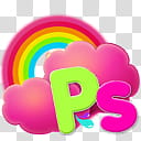 All my s, pink and green PS rainbow illustration transparent background PNG clipart